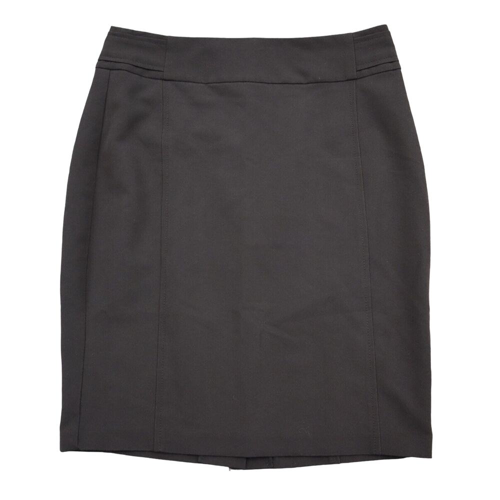 My Bajee Collection Skirt Womens 28 Black Flat Front Back Slit Pencil Bottoms